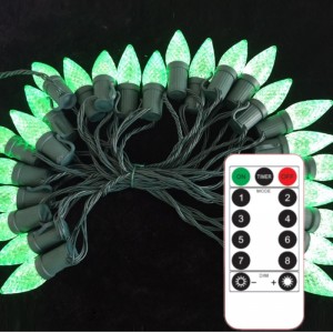 C9 Strawberry Christmas Light مجموعة في الهواء الطلق مقاوم للماء ملون سلسلة ضوء عيد الميلاد